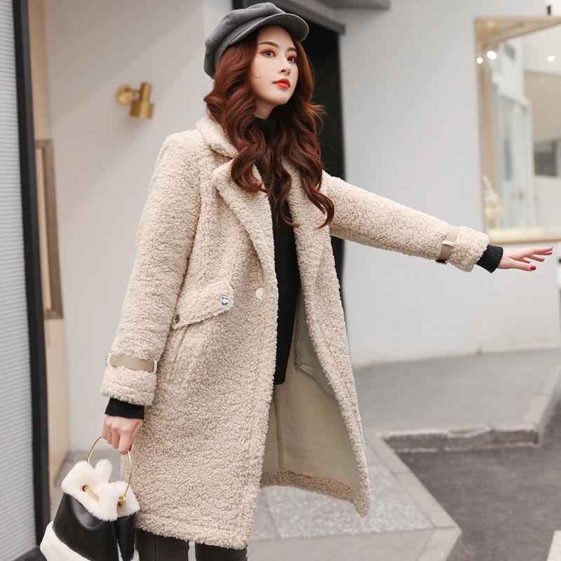 Women Coat Autumn Winter Faux Fur Jacket Coat Women Plush Overcoat 2019 Office Ladies Long Sleeve