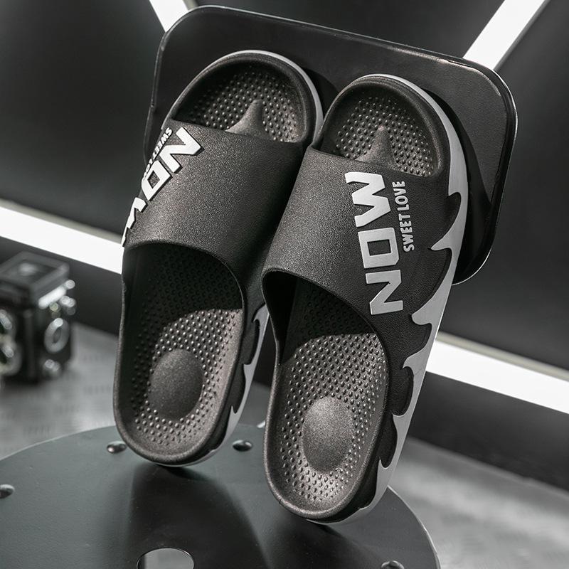 Summer Family Man Slippers Character Black White Shoes Non-slip Flip-flops Couple Indoor Women Slippers