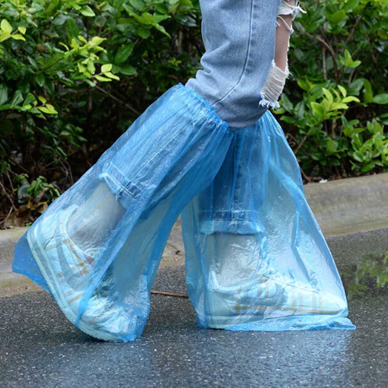Protection isolation outdoor travel disposable long drifting riding plastic long tube shoe cover