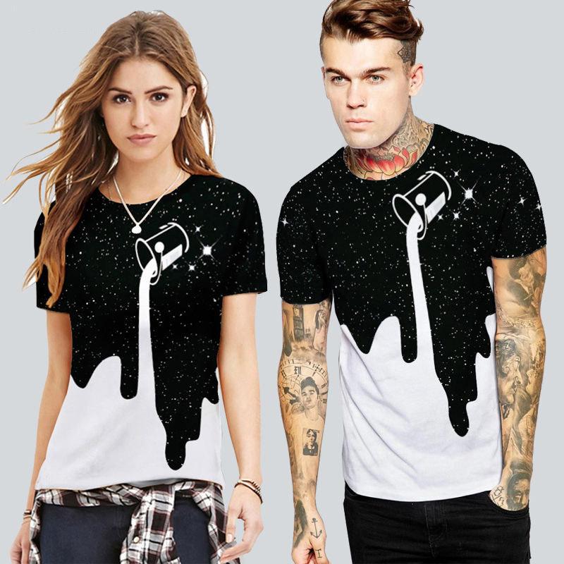 Short-sleeved T-shirt men's street personality large size short-sleeved T-shirt summer 3D printing