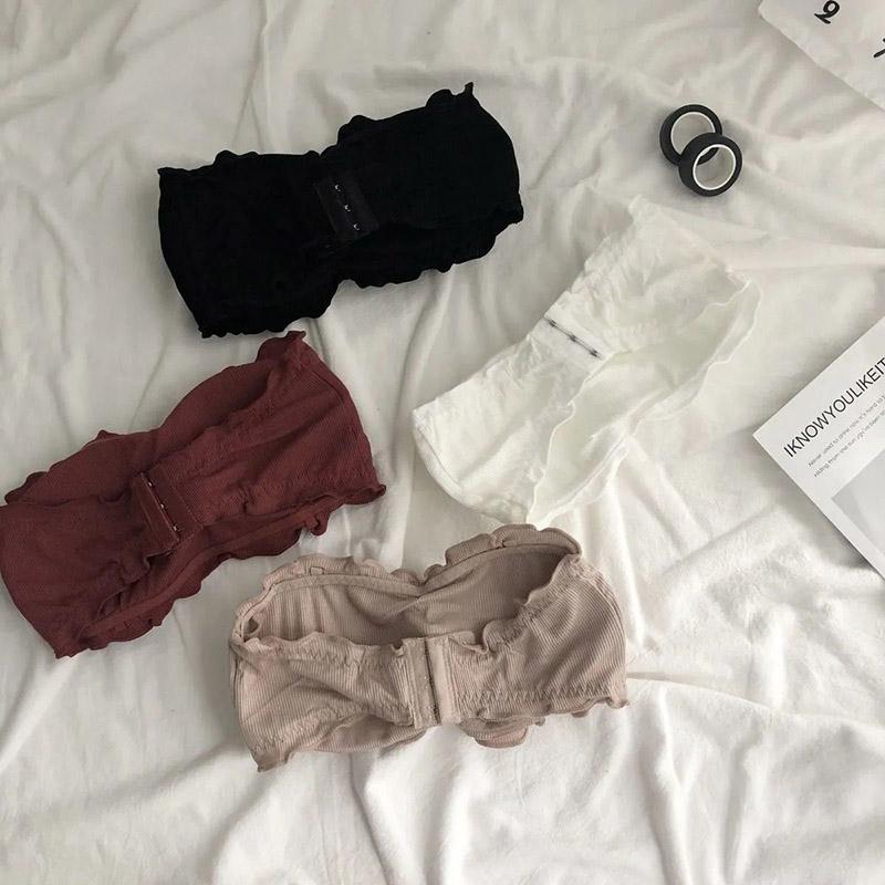 Korean Version of The Anti-glare Beauty Back Invisible Strapless Tube Top Wrap Chest No Steel Ring Underwear Bra
