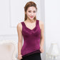 Women's Warm Vest Women Plus Velvet Sculpting Slim Body Base Warm Clothing Vest Underwear Women with Chest Pads Without Underwear