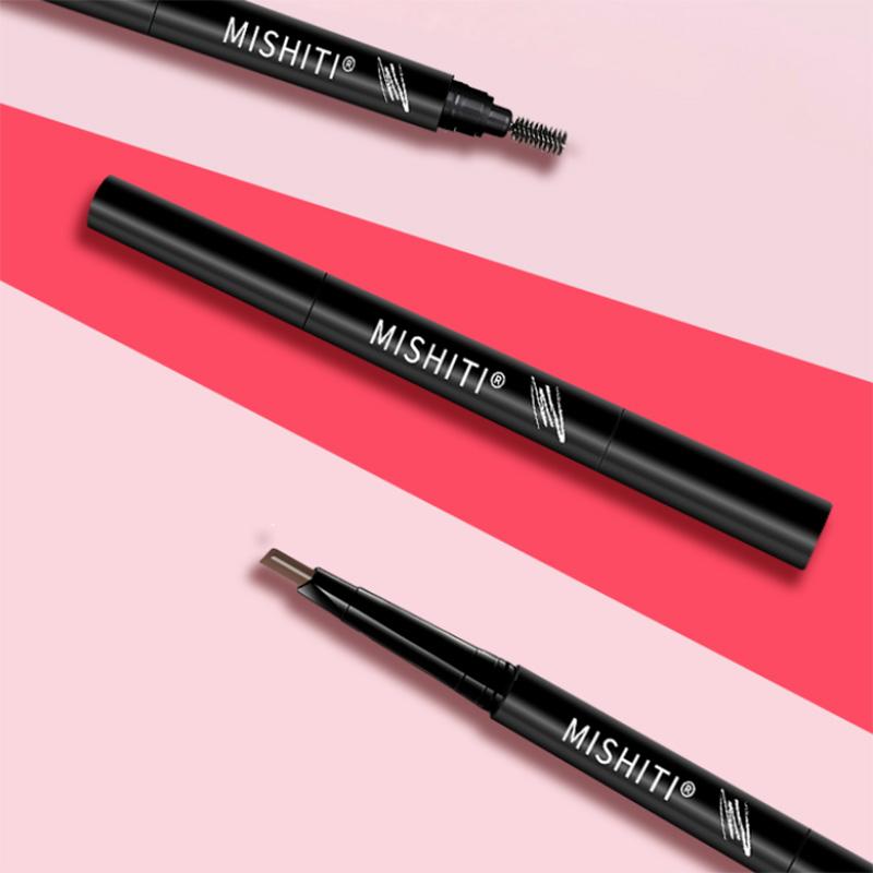 Multi-color Double-headed Eyebrow Pencil Novice with Waterproof and Sweat-proof Thin Head Long-lasting Non-smudge Natural Eyebrows