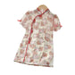 Children's Girls Skirt Summer Dress Little Girl Dress Chinese Style Classical Chiffon Floral Embroidery Cheongsam Skirt
