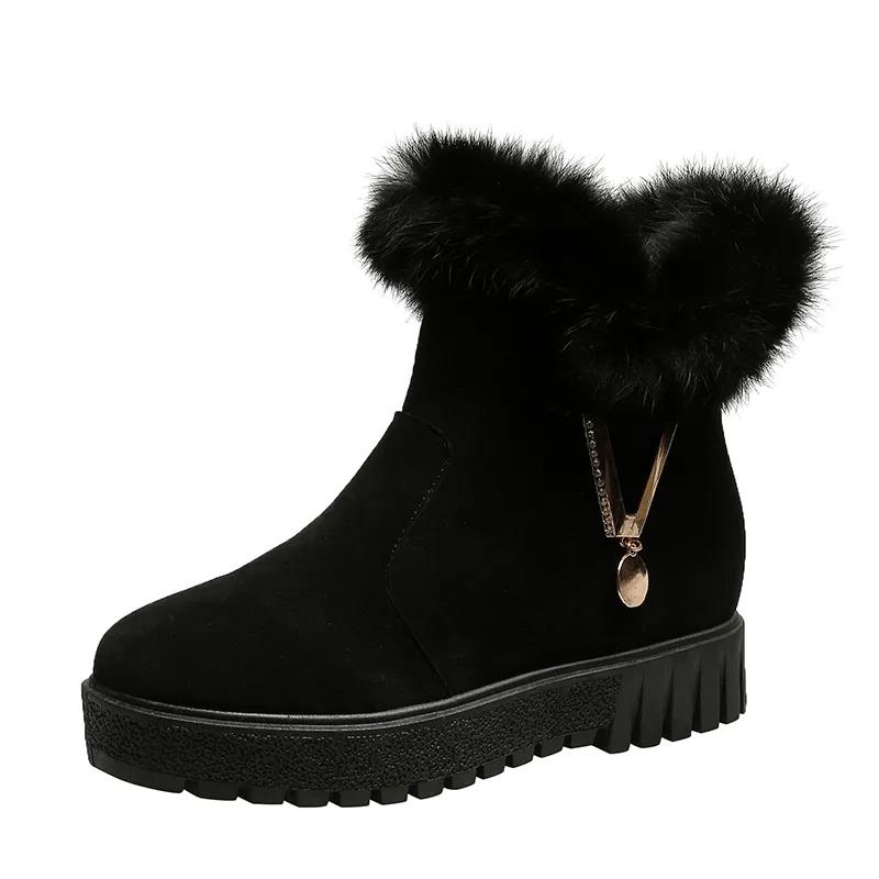 Winter Plus Velvet Snow Boots Women's Non-slip Warm Short Boots Thick Cotton Shoes