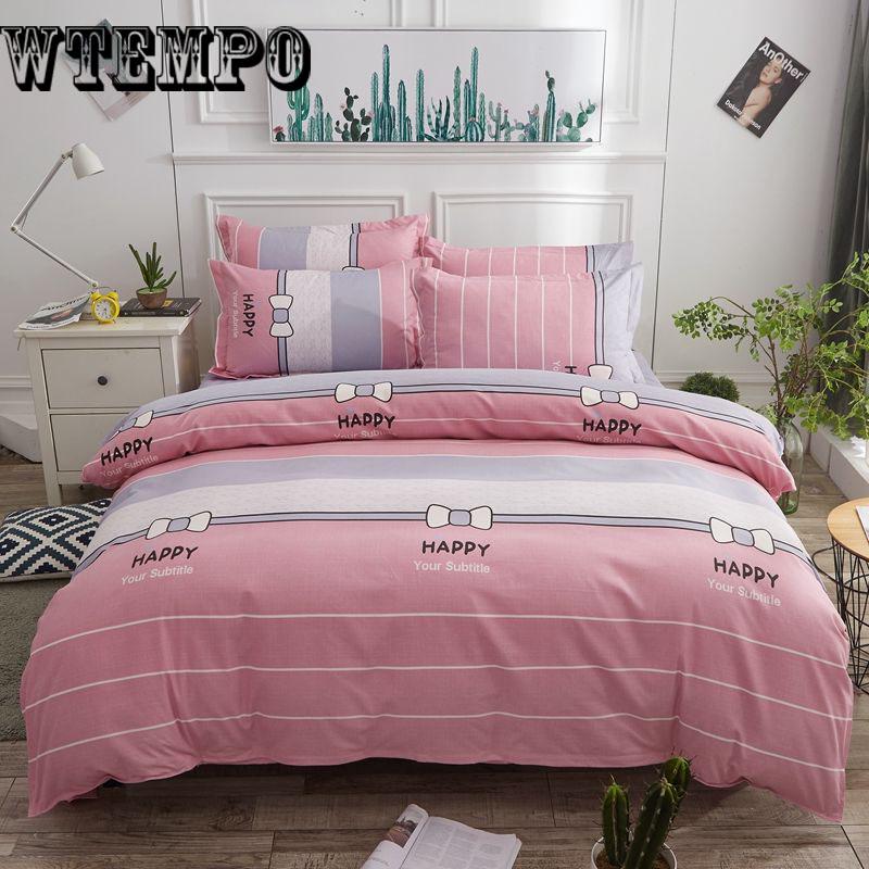Cartoon 4pc Luxury Bedding Sets Bed Sheet Queen Size -home Textiles Duvet Cover Sets Bed Set