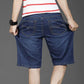 Summer Thin Plus Fat Plus Size Denim Shorts Men's Loose Stretch Casual Five-point Pants Fat Guy