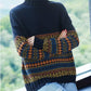 Bohemian Ladies Pullover Sweater Loose Thick Warm High Neck Sweater Vintage Printed Knitted Sweater Outer Wear Autumn Winter