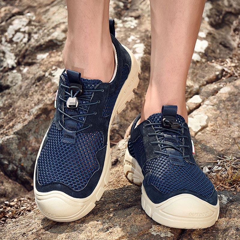 Plus Size 38-46 Men Outdoor Water Sneaker Non Slip Hiking Climbing Aqua Shoes Beach Barefoot Upstream Shoes Seaside Shoes