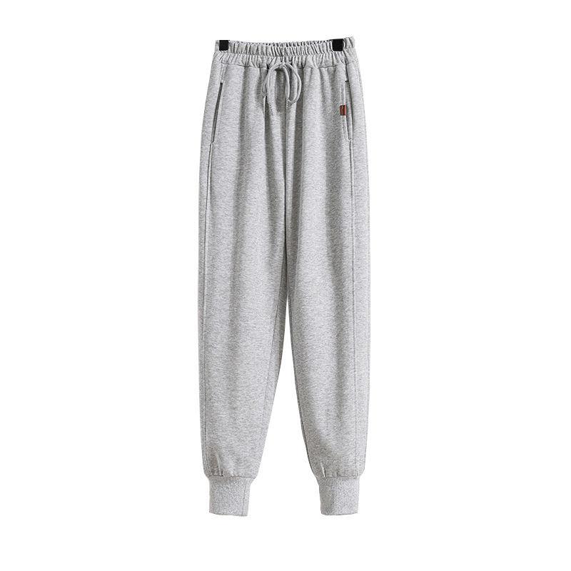 Women's Gray Guard Pants Are Thin Spring and Autumn Lanterns Loose Feet Ins Tide Casual Pants Sports Pants