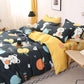 Bedding Set Leaf Printed Bed Linen Sheet Plaid Duvet Cover Single Double Queen King Quilt Covers Sets Bedclothes