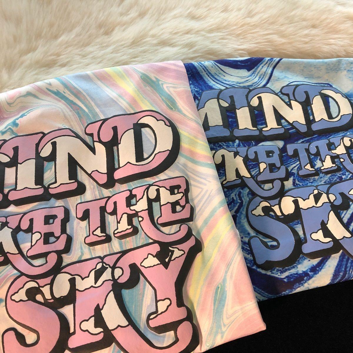 Women Summer T-shirt Water Ripple Print Short Sleeve T-shirt Streetwear Tie Dye Funny Loose Round Collar Casual T-shirt