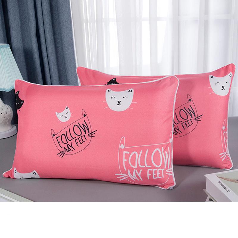 Pillow Set Student Pillow Single Dormitory Cute Cartoon Pillow Pillow Core Cervical Pillow Removable Washable Pillow