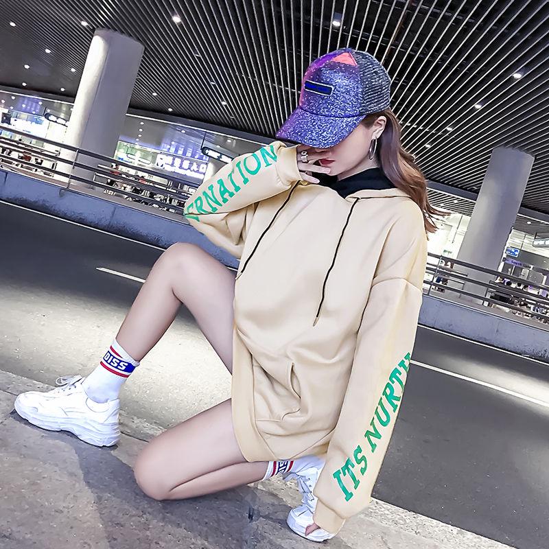 Hood Top Autumn Winter Sweatshirt Cotton Women's Sweatshirt Wild Large Size Long Sleeve Warm