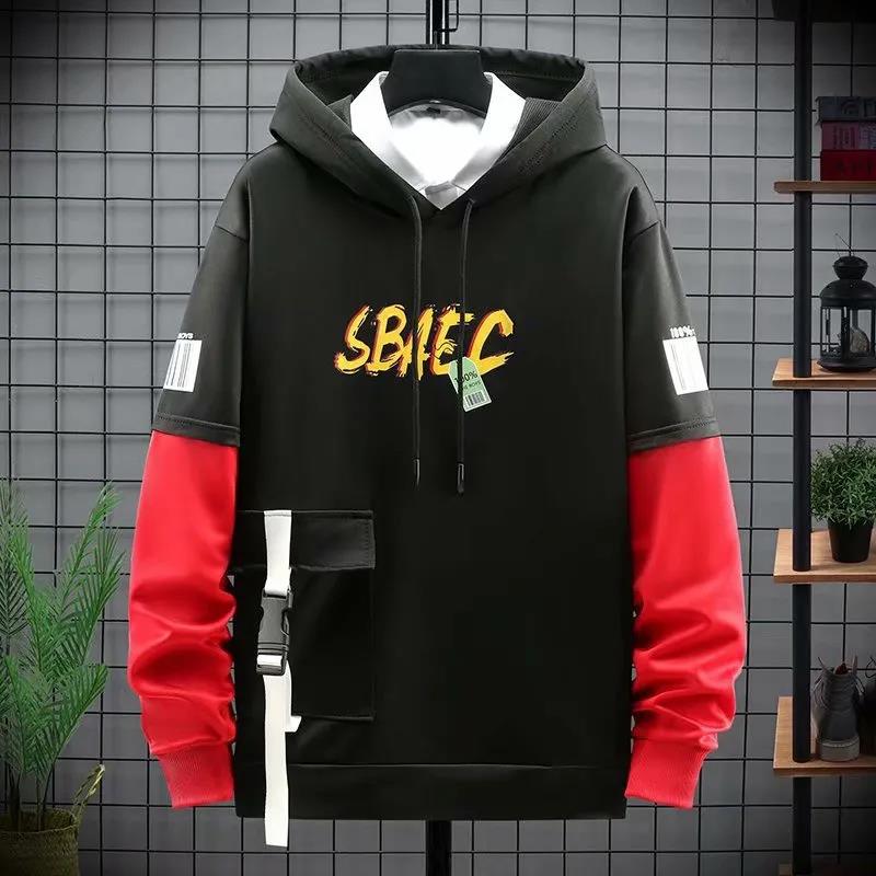 WTEMPO Teen Trendy Pullover Suit Men Sports Suit Hooded Sweater and Casual Pants Campus Clothing