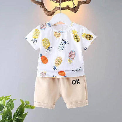 Boys Summer Suit 2-6 Years Old Handsome Two Piece Suit