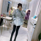 Oversized Down Cotton Jacket, Ladies Winter Contrast Color Hooded Cotton Jacket, for Bread Jacket