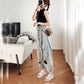 Summer Thick-soled Sandals Women's Outer Wear Flat Denim Velcro Sports Sandals