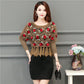Fall/winter Women Crocheted Knit Jumper Short Pullover Batwing Sweater  Round Neck Mohair Sweater Outwear