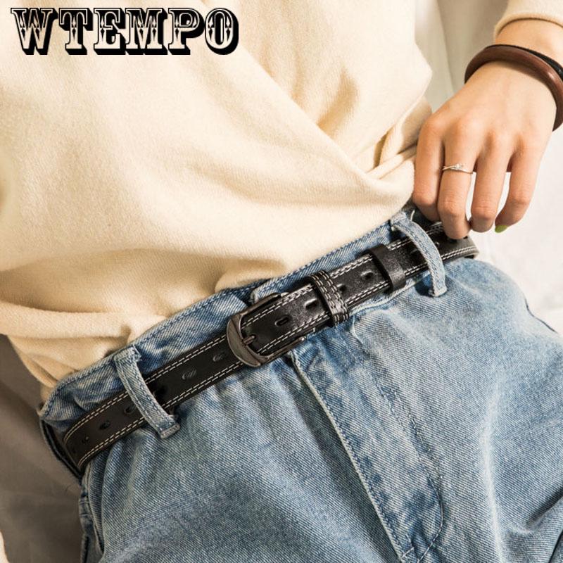 Fashion Hollow leather belts women Vintage Pin buckle floral belt woman strap for jeans