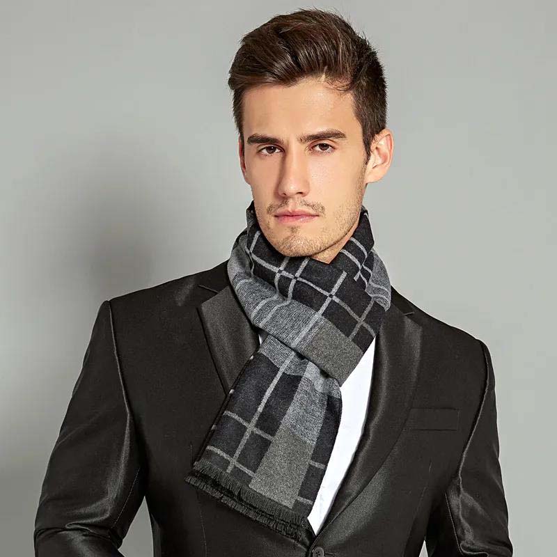 Autumn and Winter Men's Scarves Young Middle-aged Men Thick Warm Scarf
