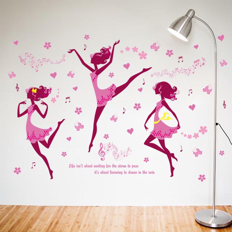 Creative home wall decoration stickers bedroom sofa TV bedside living room background dance wizard