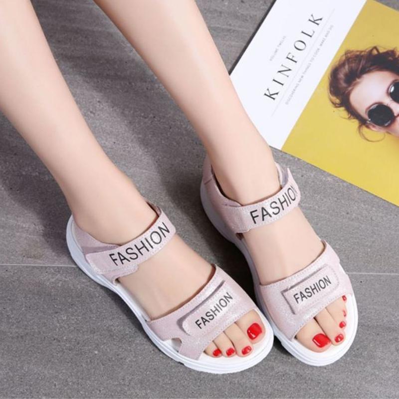 Sandals Ladies Students Korean Version  Roman Shoes Flat College Style Wild Summer Fashion Comfortable  Breathable
