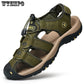 Casual Shoes Fashion Footwear Sandals Men Breathable Beach Real Leather Big Size