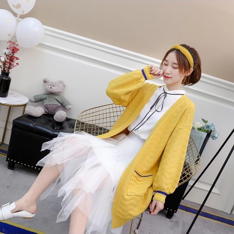 Fashion Women's Long Sweater Cardigan Women's Outerwear Loose Sweaters All-match Sweaters