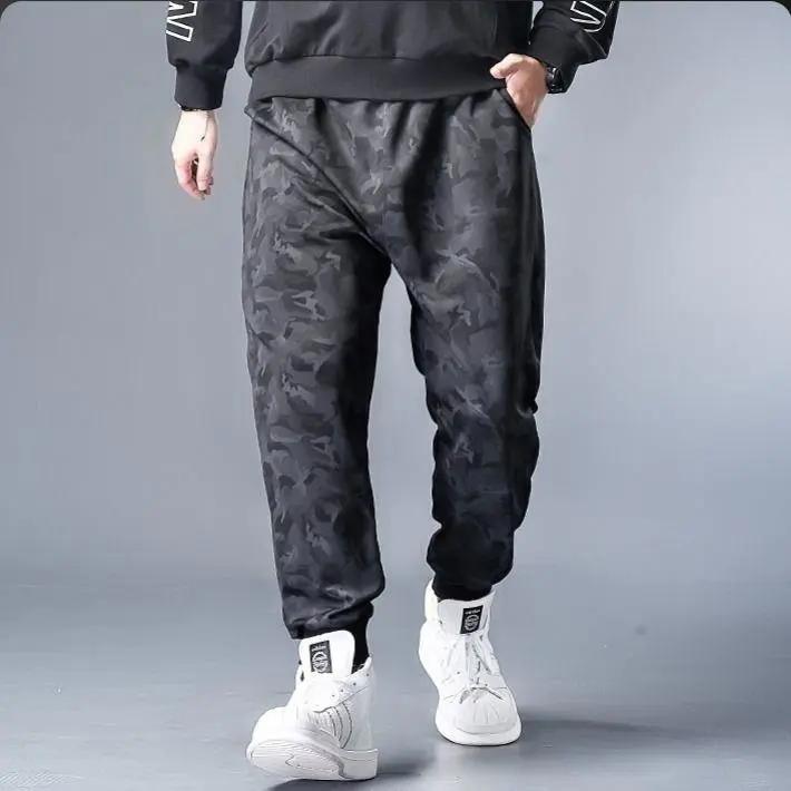 Elastic Large Size Breathable Casual Camouflage Sports Pants Men's Loose Extra Large Size Working Pants Black Camouflage Military Trousers