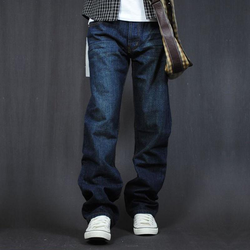 Spring and Autumn Jeans Men's Straight Loose Fit Type Plus Fat Plus Size Fat Jeans