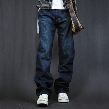 Spring and Autumn Jeans Men's Straight Loose Fit Type Plus Fat Plus Size Fat Jeans
