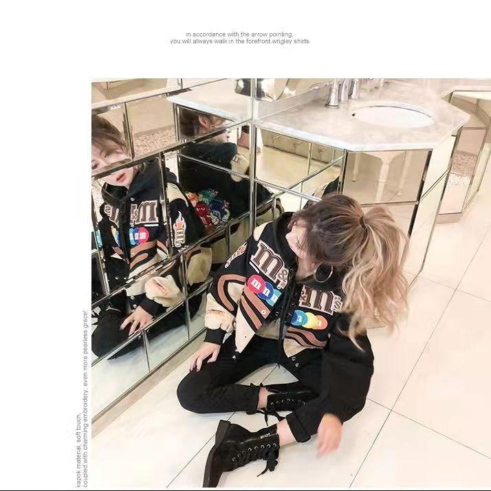 Embroidery Harajuku Patch Plus Size Coat 2021 Winter Autumn Women's Jackets Hip Hop Autumn Long Sleeve Female Jacket Outwear