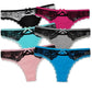 6pcs/set of Pure Cotton Underwear Women T-back Sexy Fashion Plus Size Thong Lace Solid Color Underwear