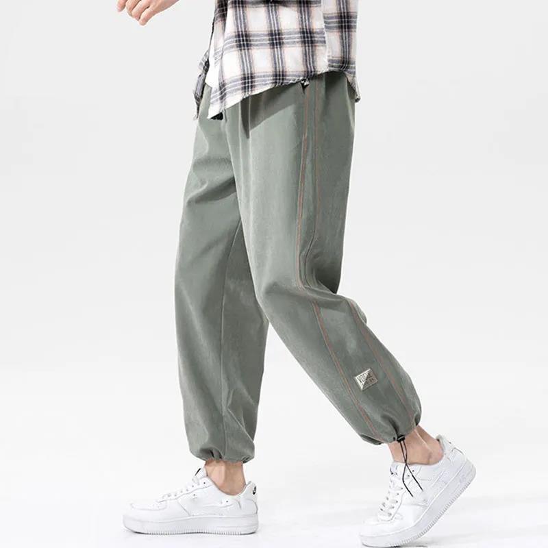Men's Sweatpants Trend All-match Handsome Trousers Drawstring Drawstring Pants Printed Casual Pants