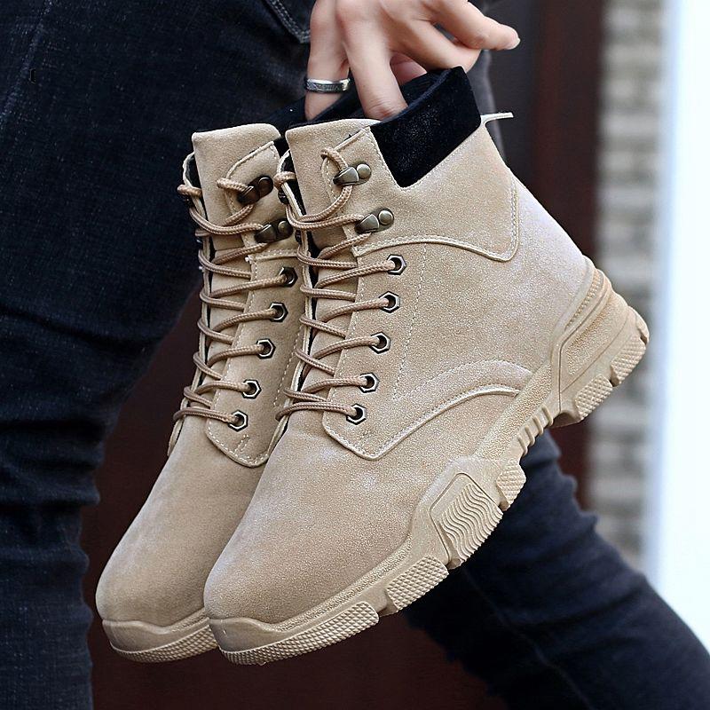 Autumn Men's Shoes High Top Shoes Men's Fashion Martin Boots Men's British Work Shoes Men's Sneakers