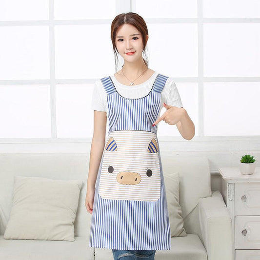 Apron Women's Anti-fouling and Oil-proof Kitchen Dressing Overalls Waist Dressing Apron Kitchen Restaurant Apron Daily Necessities