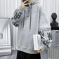 Hooded Sweater Men's Spring and Autumn Loose Large Size All-match Fake Two-piece Top Pullover Thin Section