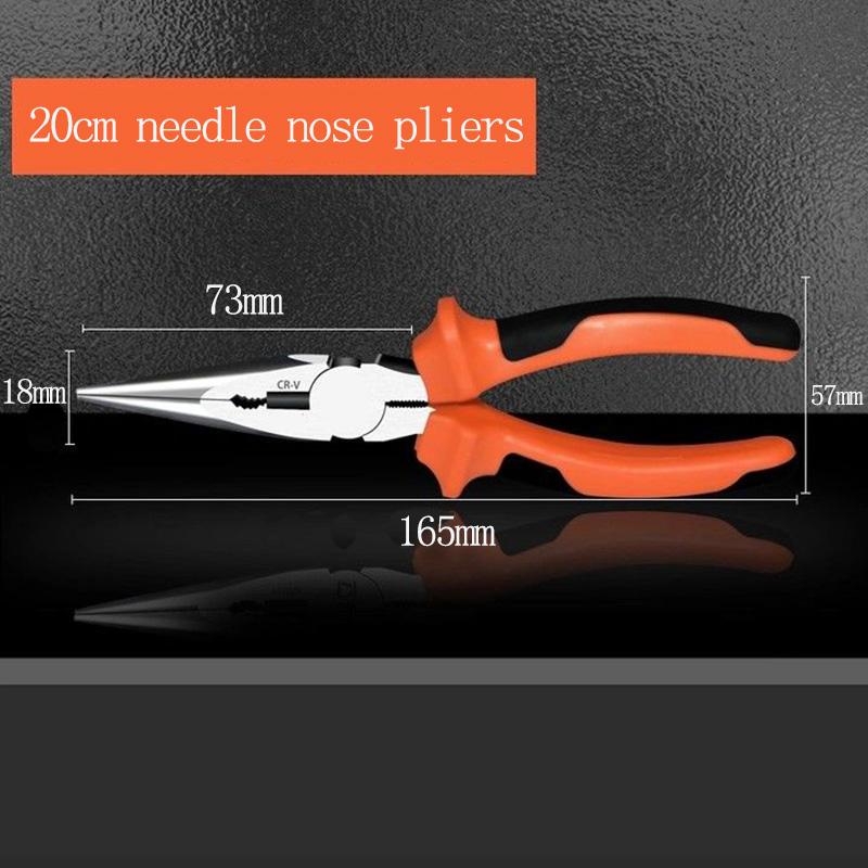 20/26cm Vise Needle Nose Pliers Diagonal Cutting Pliers Electrician Wire Stripper Cutting Wire Pliers Multifunctional  Pliers