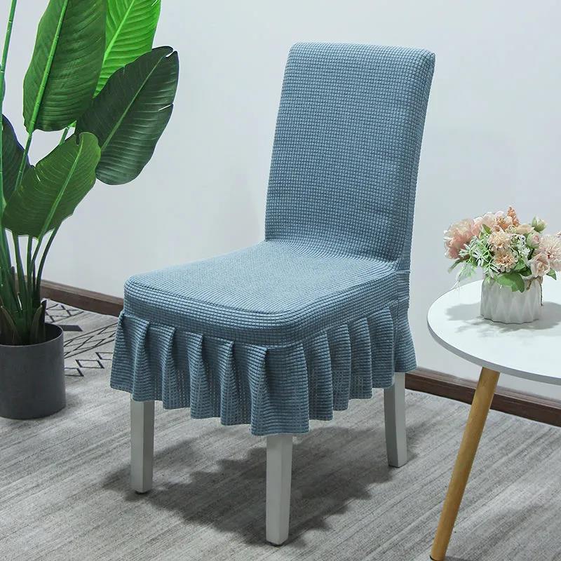 Household Thickened Dining Table and Chair Cover Universal Universal Dining Chair Cover Elastic Stool Cover Siamese Chair Cushion Cover