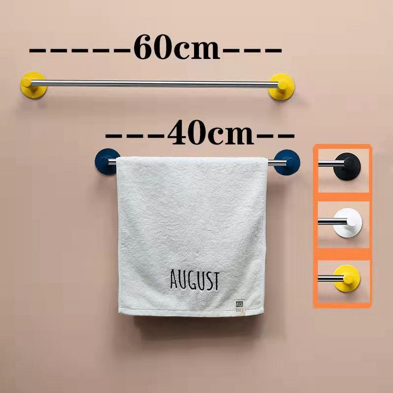 Towel Rack Rag Rack Slipper Rack Bathroom Toilet Towel Bar Kitchen Single Rod Thickened Simple Rack Multi-color Optional Hanging Rack
