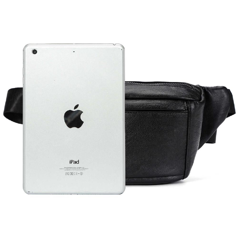 Waist Bag Men's Casual Leather Large Capacity Chest Bag Messenger Bag Fitness Sports Shoulder Bag