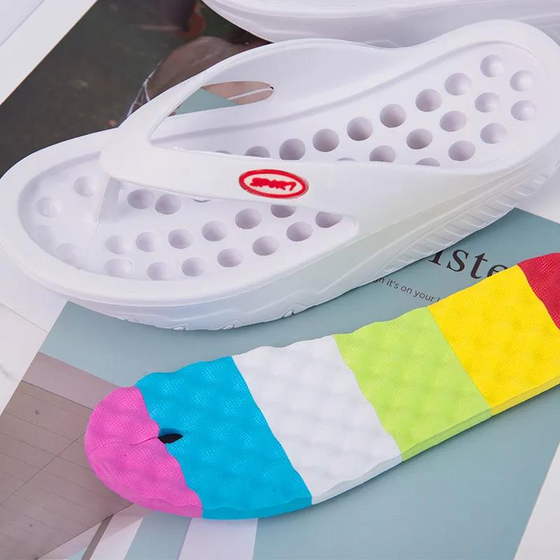 Net Red Flip-flops Female Thick Bottom Summer Outside Wear Sandals Beach Shoes Shake Massage Bathroom Non-slip Slippers