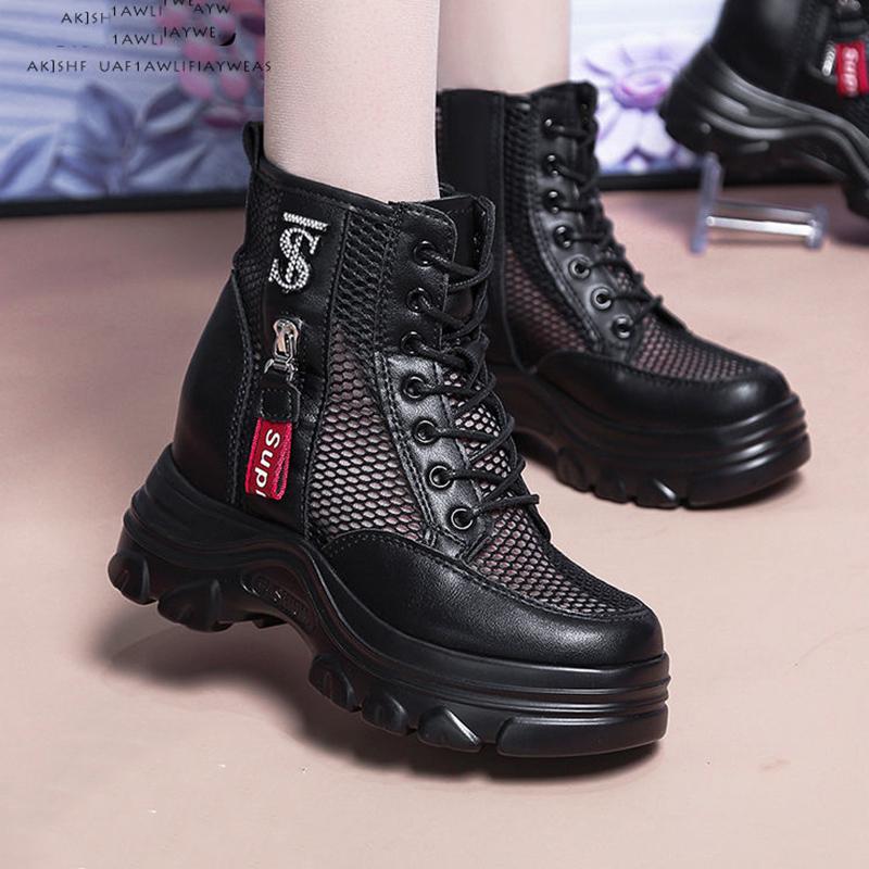Super Light Platform Martin Boots All-match Martin Boots Summer Mesh Ankle Boots