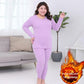 Add Fertilizer To Increase Thermal Underwear Ladies Pajamas Plus Velvet Thick Fat Plus Size Autumn Clothes Long Pants