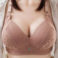 Ladies Large Size Thin No Steel Rings Gathering Breathable Comfortable Anti-Sagging Bra