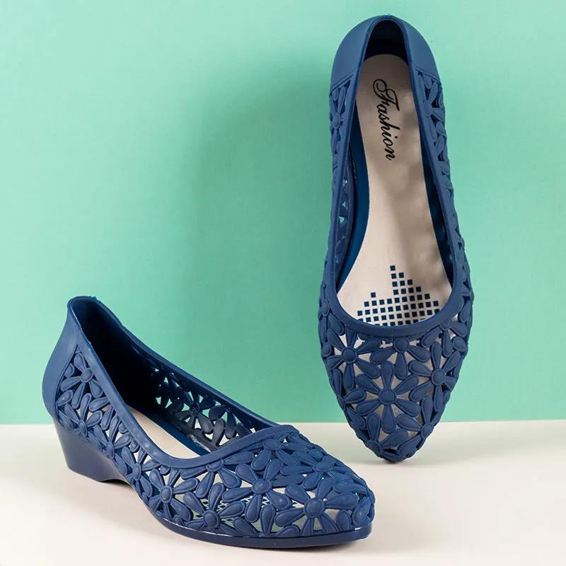 Sandals Female Summer Wear Student Trend Roman Fashion Hole Single Shoes Wedge Harajuku Style