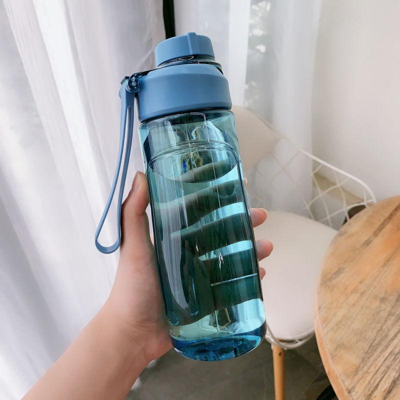 Sport Bottle Large-capacity Drop-resistant Creative Water Cup for Male and Female Students Fresh Plastic Personality Simple Handy Cup