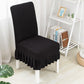 1/2/4/6Pcs  Solid Velvet Chair Covers for Dining Room Party Wedding Waterproof Spandex Chair Cover with Skirt's Hemline