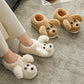 Winter Cotton Slippers for Men and Women with Indoor Non-slip Cute Thick Bottom Couple Plush Warm Slippers